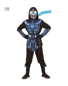 Déguisement cyber ninja bleu enfant