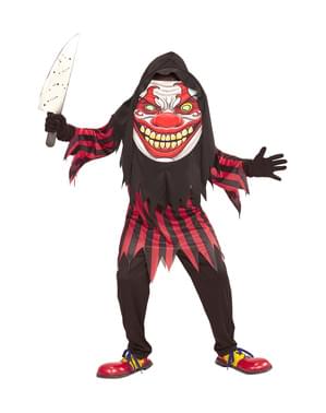 Maskeraddräkt skrämmande clown gigantisk för barn