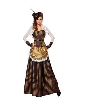 Kadın parlak steampunk kostüm