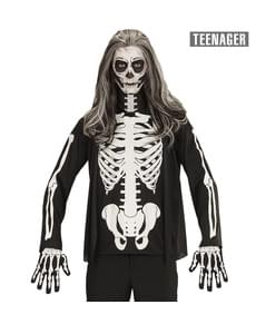 Costume da scheletro ossicino per adolescente
