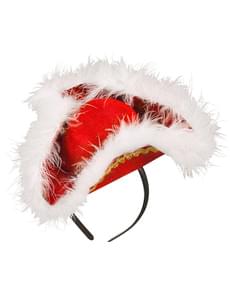 Bandolete de tricórnio grená com marabu para mulher