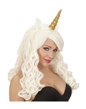 Perruque licorne blanche femme