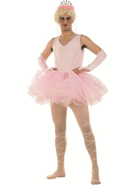 Klappe . Er Ballerina med tylskørt kostume pink til mænd. Express levering | Funidelia