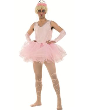 Fato de bailarina tutu cor-de-rosa para homem