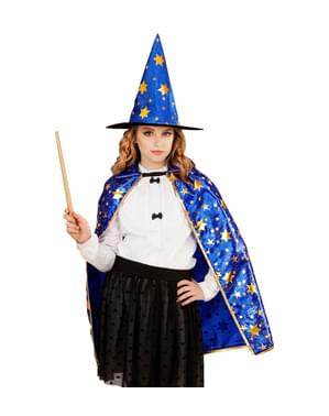 Bir çocuk için yıldız ile sihirbaz kostüm