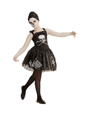 Danseres kostuum skelet voor meisjes