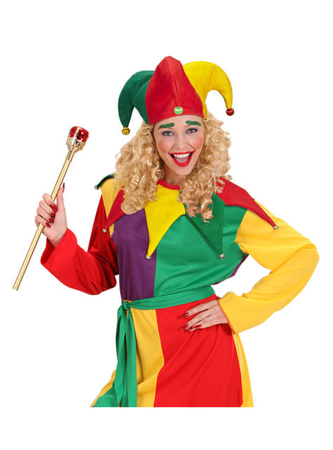 Adults' multicolour jester costume kit