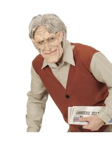 Mask gamling med grå peruk för vuxen