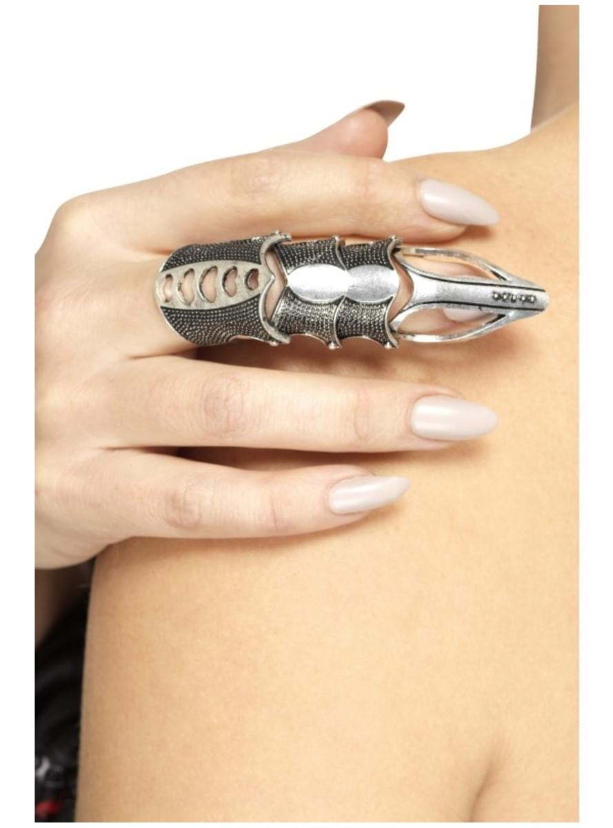 Bague armure argenté