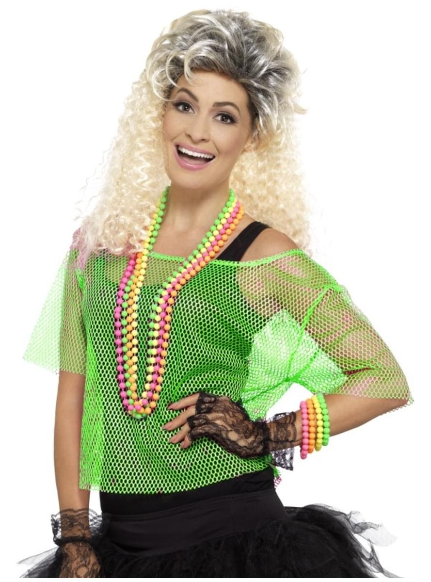 Neon green Fishnet T-shirt for women