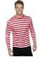 Rood en wit gestreept t-shirt voor mannen