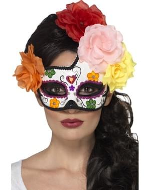 Kadınlar için renkli Catrina çiçek eyemask