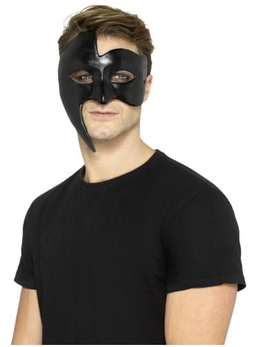 Phantom of the Black Opera Half mask for men