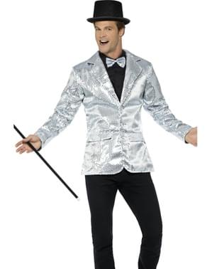 Silver sequin jacket for men