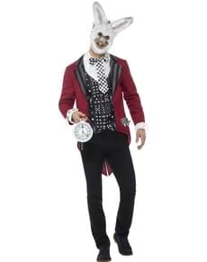 Punctual rabbit costume for men