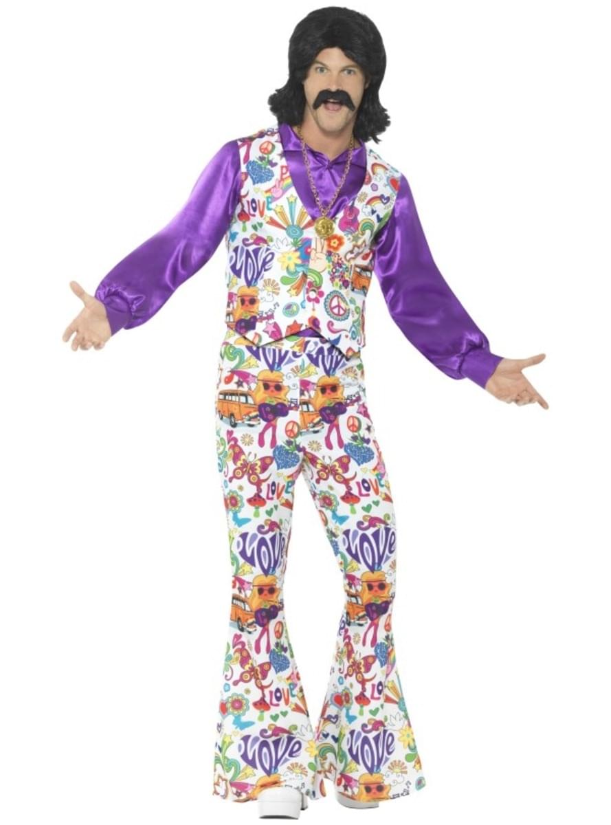 Men's colourful 70's costume