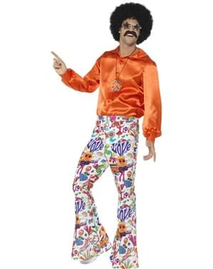 Miesten värikkäät 1970-luvun housut