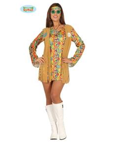 Hippie Kostüm mit Fransen für Damen