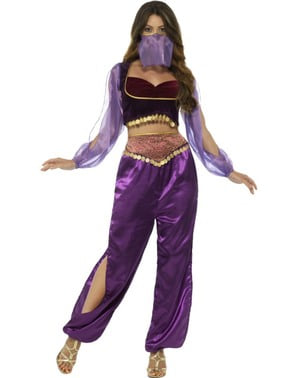 紫色の女性のためのベリーダンサーの衣装