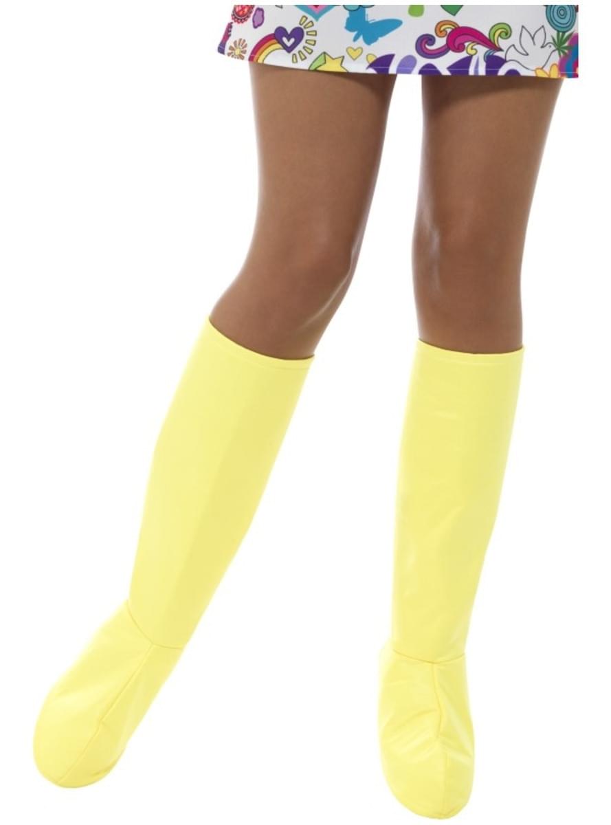 Yellow classic boot covers for adults
