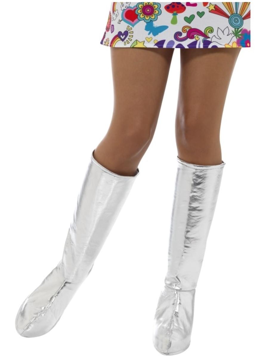 Silver classic boot covers for adults
