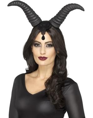 Black horn headband for women