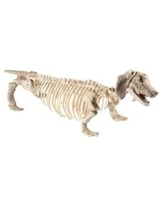 Figura decorativa de esqueleto de cão salchicha
