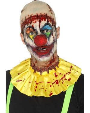 Bloody yellow clown gorget for adults