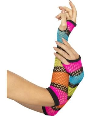 Mehrfarbige fingerlose Netzhandschuhe für Erwachsene