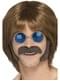 Kit de hippie moderno castanho para homem