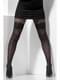 Collants pretos simulando meias com pintas para mulher