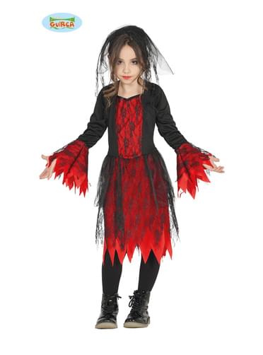 Red and black brides costume for girls