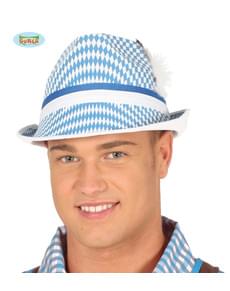 Chapéu oktoberfest branco e azul para adulto