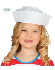 Gorro de marinheiro branco infantil