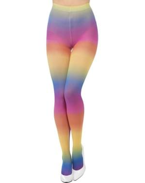 Collants hippies multicolore femme