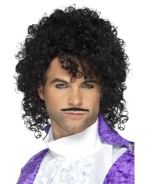 Purple Prince Wig with Moustache