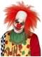Peruca de palhaço com careca vermelha e lisa para homem