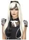 Black and White Gothic Wig with Bow