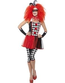 Women's sinister Harlequin costume