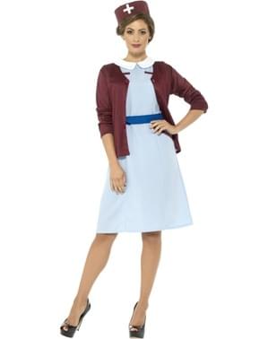 Sjuksköterska i krig Maskeraddräkt blå