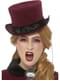 Chapéu de vampiro Vitoriano grená