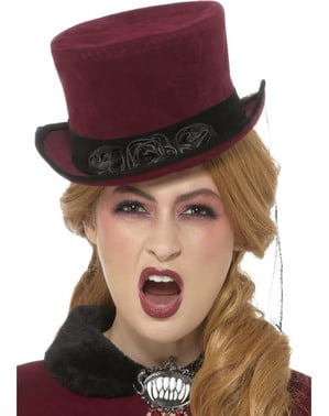 Mørke rød Viktoriansk vampyr hatt