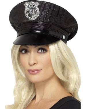 Cappello da poliziotta fever nero per donna