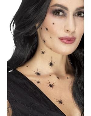 Schwarze Spinnen-Tattoos