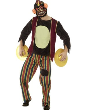 Disfraz de mono percusionista zombie para adulto