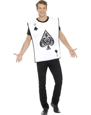 Disfraz de As de picas para adulto