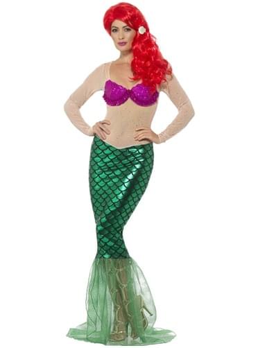Costume da sirena brillante per donna