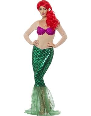 Glänzendes Meerjungfrau Kostüm für Damen