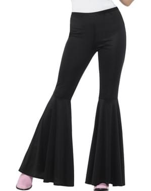 Women's black flared trousers