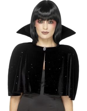 Pelerină scurtă de vampir neagră pentru adult